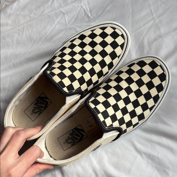 Vans Black and White Checkerboard Slip-Ons - Picture 8 of 8